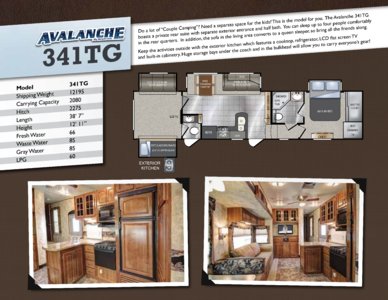 2012 Keystone RV Avalanche Brochure page 6