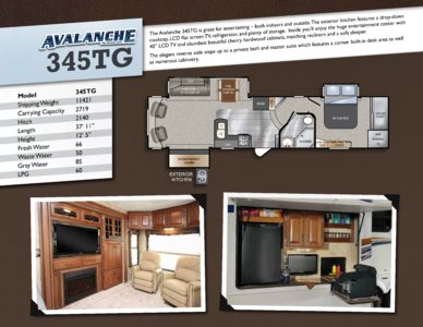 2012 Keystone RV Avalanche Brochure page 8