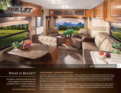 2012 Keystone RV Bullet Ultra Lite Brochure page 2