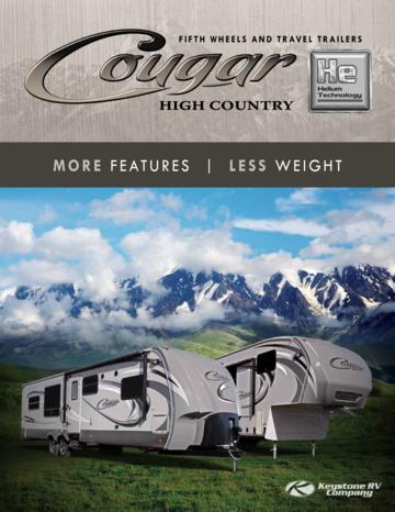 2012 Keystone RV Cougar High Country Brochure