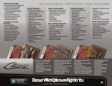 2012 Keystone RV Cougar Western Edition Brochure page 11