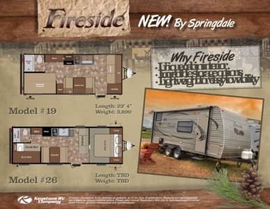 2012 Keystone RV Fireside Brochure page 1