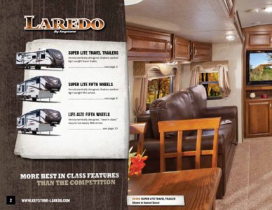 2012 Keystone RV Laredo Brochure page 2