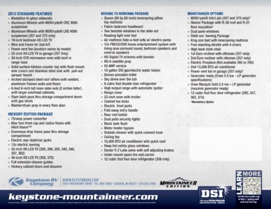 2012 Keystone RV Mountaineer Edition Brochure page 2