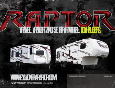 2012 Keystone RV Raptor Brochure page 20