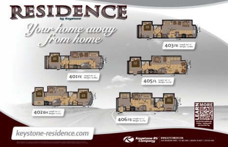 2012 Keystone RV Residence Brochure page 1