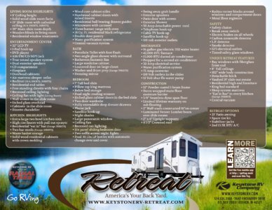 2012 Keystone RV Retreat Brochure page 8