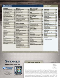 2012 Keystone RV Sydney Brochure page 8