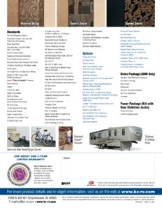 2012 KZ RV Stoneridge Brochure page 8