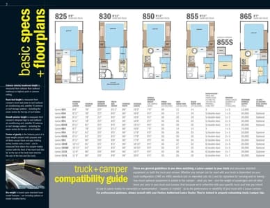2012 Lance Truck Campers Brochure page 2
