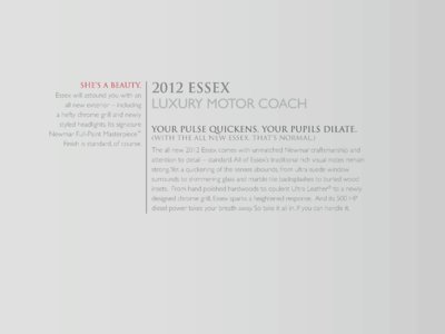 2012 Newmar Essex Brochure page 3