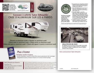 2012 Palomino Sabre Silhouette French Brochure page 12