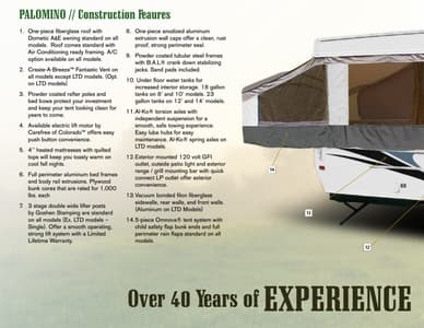 2012 Palomino Tent Campers Brochure page 6