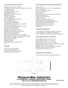 2012 Pleasure-Way Full Line Brochure page 7