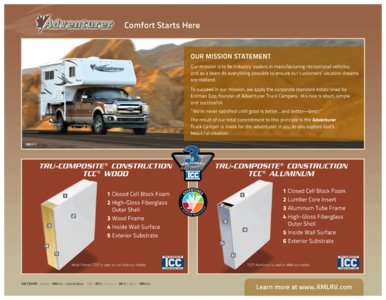 2013 ALP Adventurer Truck Campers Brochure page 2