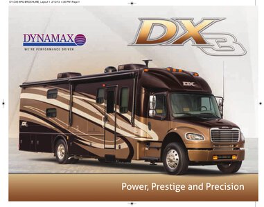 2013 Dynamax Dx3 Brochure page 1