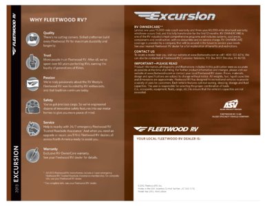 2013 Fleetwood Excursion Brochure page 8