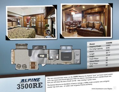 2013 Keystone RV Alpine Brochure page 5