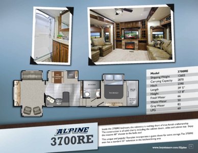 2013 Keystone RV Alpine Brochure page 9