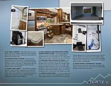 2013 Keystone RV Alpine Brochure page 15