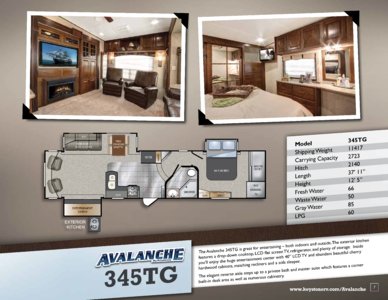 2013 Keystone RV Avalanche Brochure page 7