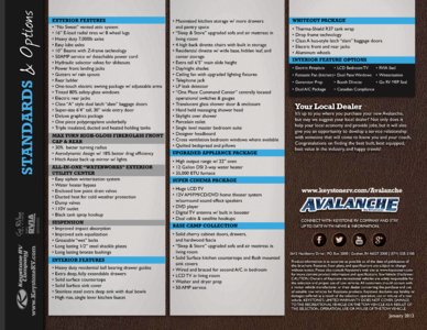 2013 Keystone RV Avalanche Brochure page 12