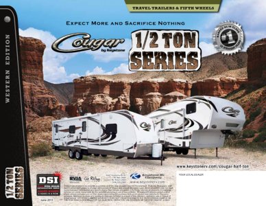 2013 Keystone RV Cougar Half Ton Series Brochure page 1