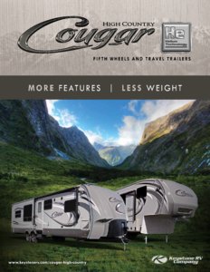 2013 Keystone RV Cougar High Country Brochure page 1