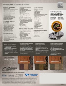 2013 Keystone RV Cougar High Country Brochure page 4