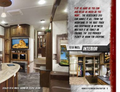 2013 Keystone RV Raptor Brochure page 5