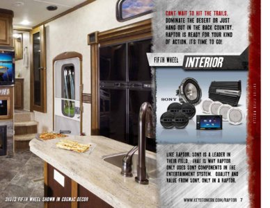 2013 Keystone RV Raptor Brochure page 7