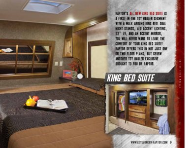 2013 Keystone RV Raptor Brochure page 9