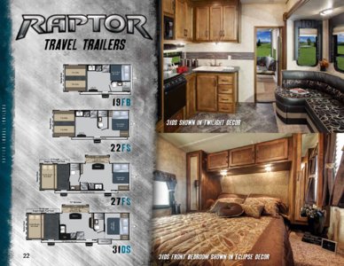 2013 Keystone RV Raptor Brochure page 22