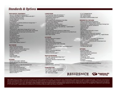 2013 Keystone RV Residence Brochure page 2
