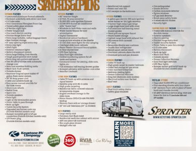 2013 Keystone RV Sprinter Brochure page 8