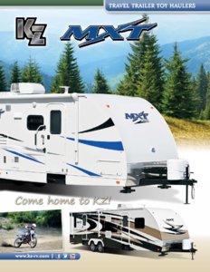 2013 KZ RV MXT Brochure page 1