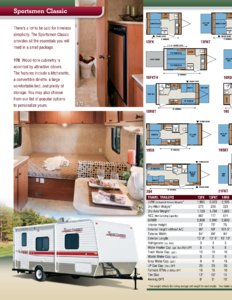 2013 KZ RV Sportsmen Classic Brochure page 2