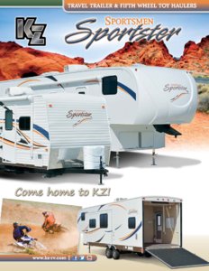 2013 KZ RV Sportsmen Sportster Brochure page 1