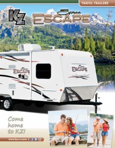 2013 KZ RV Spree Escape Brochure page 1