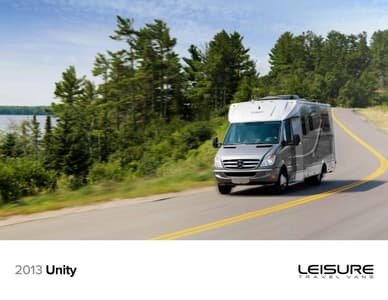 2013 Leisure Travel Vans Unity Brochure page 1