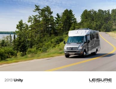 2013 Triple E RV Unity Brochure page 1