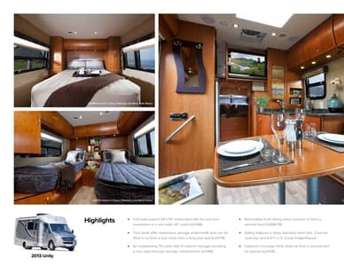 2013 Triple E RV Unity Brochure page 4