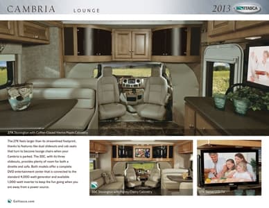 2013 Winnebago Cambria Brochure page 4