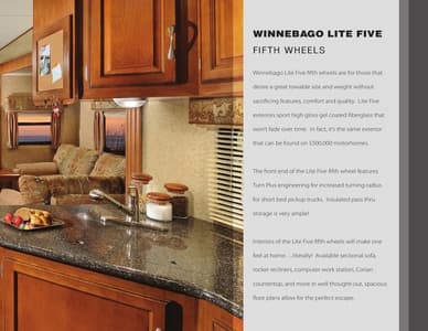 2013 Winnebago Lite Five Brochure page 7