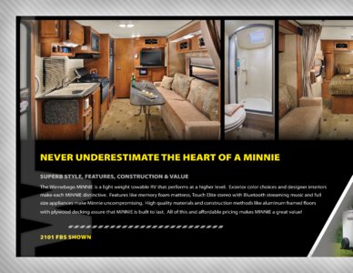 2013 Winnebago Minnie Brochure page 2