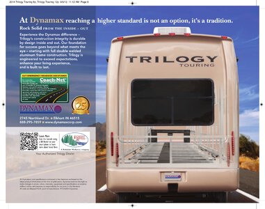 2014 Dynamax Trilogy Touring Brochure page 8