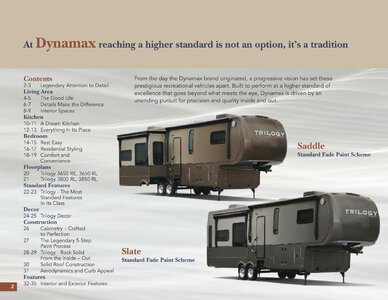 2014 Dynamax Trilogy Brochure page 2