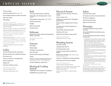 2014 Itasca Impulse Silver Brochure page 20
