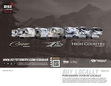 2014 Keystone RV Cougar Eastern Edition Brochure page 20