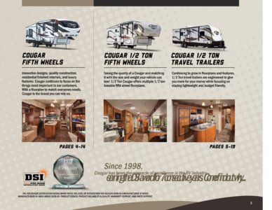 2014 Keystone RV Cougar Half Ton Brochure page 3